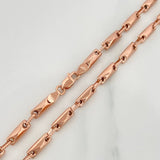 Cadena Rustica Barril Rombo 13.3gr / 24 1/2 in / 3.65mm Oro Rosa 18K $