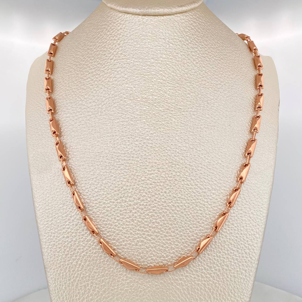 Cadena Rustica Barril Rombo 13.8gr / 25 1/4 in / 3.65mm Oro Rosa 18K $