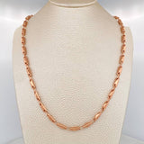 Cadena Rustica Barril Rombo 13.8gr / 25 1/4 in / 3.65mm Oro Rosa 18K $