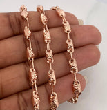 Cadena Rustica X  14.5gr / 24 1/2 in / 4.45mm Oro Rosa 18K $