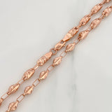 Cadena Rustica X 16.8gr / 28 1/4 in / 4.35mm Oro Rosa 18K $