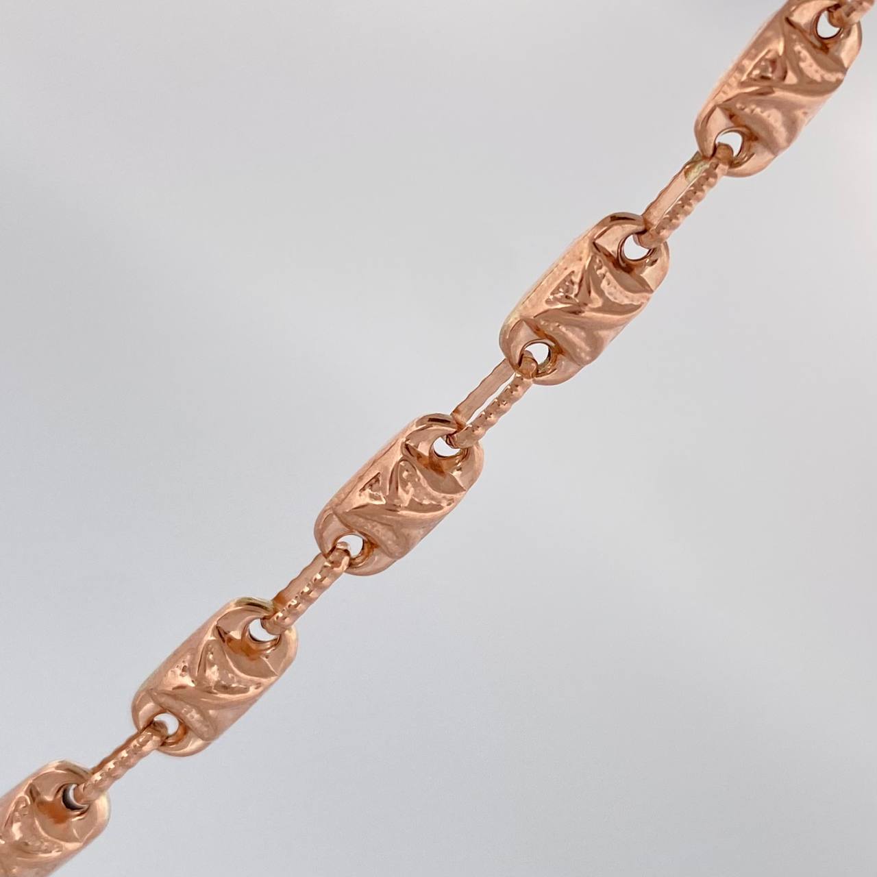 Cadena Rustica X  14.5gr / 24 1/2 in / 4.45mm Oro Rosa 18K $