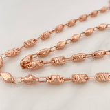 Cadena Rustica X  14.5gr / 24 1/2 in / 4.45mm Oro Rosa 18K $