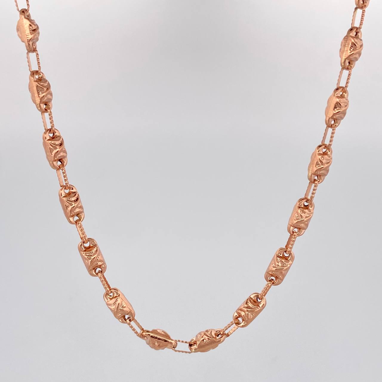 Cadena Rustica X  14.5gr / 24 1/2 in / 4.45mm Oro Rosa 18K $