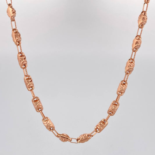 Cadena Rustica X  14.5gr / 24 1/2 in / 4.45mm Oro Rosa 18K $