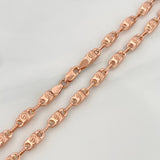 Cadena Rustica Tornillo 15.95gr / 25 in / 4.5mm Oro Rosa 18K $