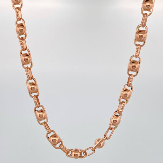 Cadena Rustica Burbuja 14.3gr / 24 1/2 in / 4.45mm Oro Rosa 18K %