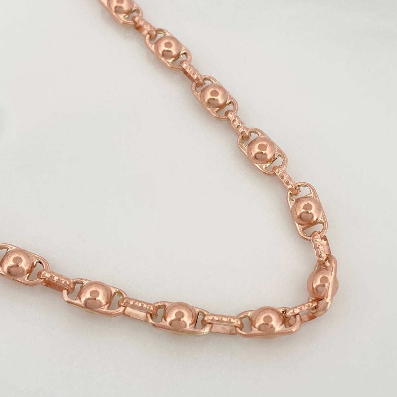 Cadena Rustica Burbuja 16.5gr / 28 1/2 in / 4.4mm Oro Rosa 18K $