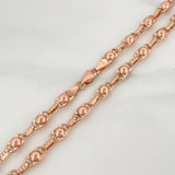 Cadena Rustica Burbuja 14.3gr / 24 1/2 in / 4.45mm Oro Rosa 18K %