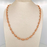 Cadena Rustica Burbuja 14.9gr / 24 1/2 in / 4.3mm Oro Rosa 18K $