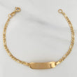 Pulso Placa Figaro 2.05gr / 6 in / 1.8mm Oro Amarillo +1 18K %