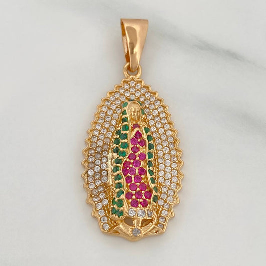 Pendant Virgin of Guadalupe 5.8gr / 1 1/2 in / Yellow Gold 18K %