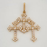 Dije Tres Cruces 1.5gr / 1 in / Oro Amarillo 18K %