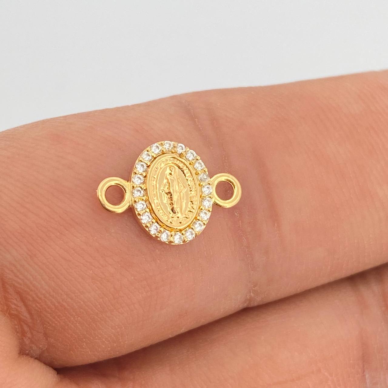 Herraje Virgen Milagrosa 0.65gr / 1/2 in / Oro Amarillo 18K %