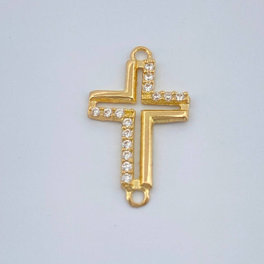 Herraje Cruz Silueta 0.55gr / 3/4 in / Oro Amarillo 18K %