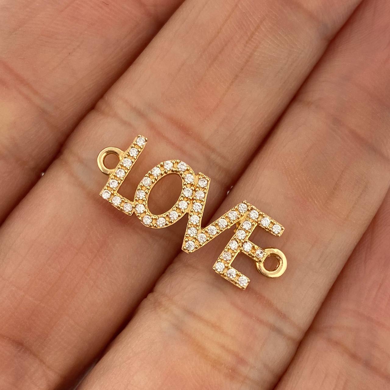 Herraje Love 1.4gr / 1 in / Oro Amarillo 18K %