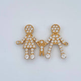 Herraje Familia Silueta 1.65gr / 3/4 in / Oro Amarillo 18K %