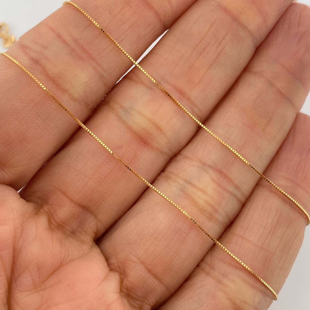 Set Cadena y Dije Veneciana + Dije Elefante Esmeralda 1.15gr / 17 3/4 in / 0.4mm Oro Amarillo 18K  (joya) %