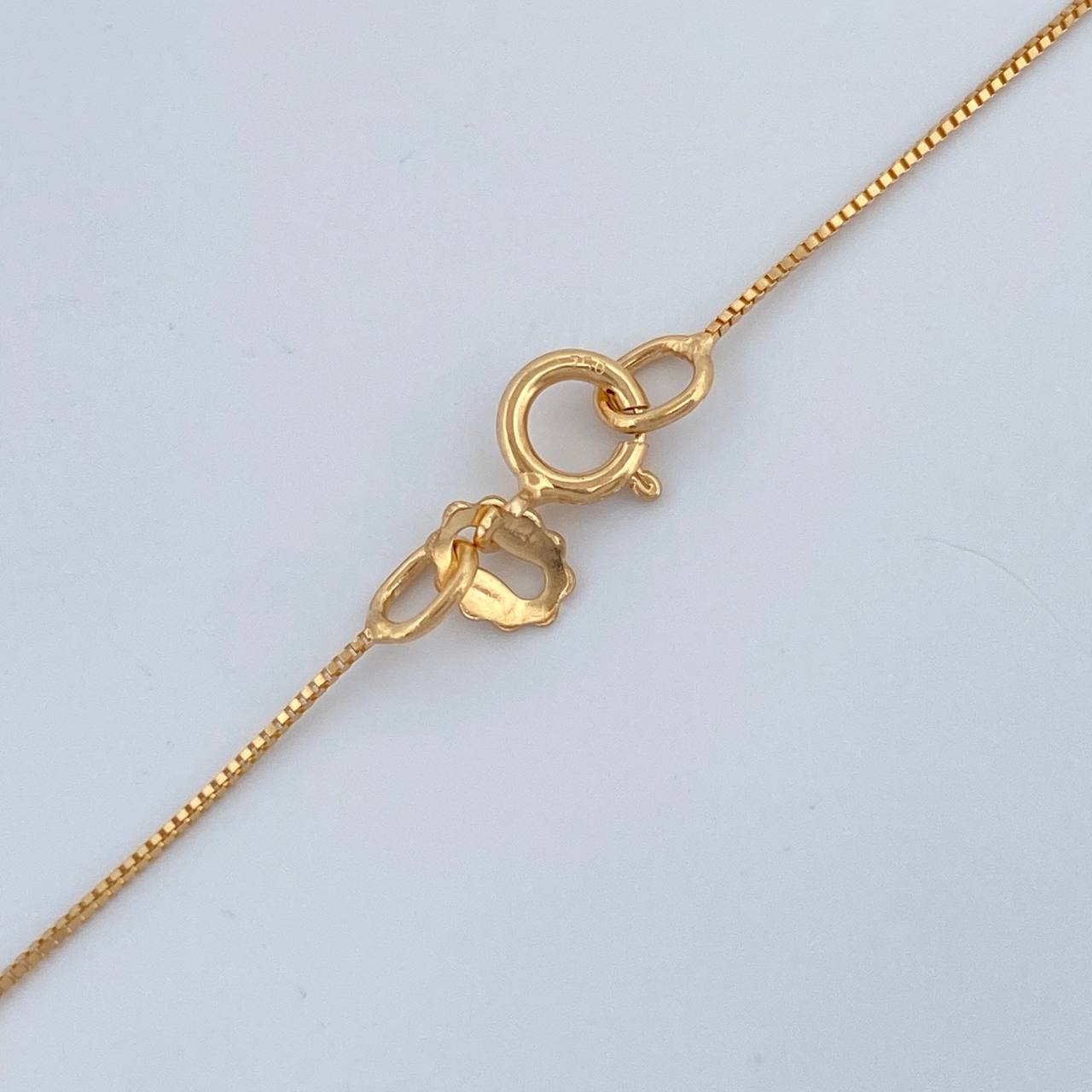 Set Cadena y Dije Veneciana + Dije Elefante Esmeralda 1.15gr / 17 3/4 in / 0.4mm Oro Amarillo 18K  (joya) %