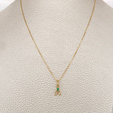 Set Cadena y Dije Veneciana + Dije Sirena Esmeralda 1.15gr / 15 3/4 in / 0.4mm Oro Amarillo 18K  (joya) %