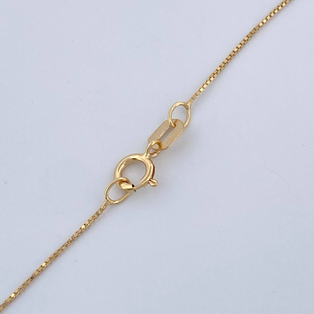 Set Cadena y Dije Veneciana + Dije Cruz Esmeralda 1.1gr / 17 3/4 in / 0.4mm Oro Amarillo 18K  (joya) %