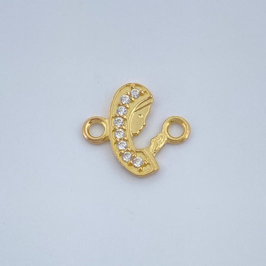 Herraje Virgen Maria 0.4gr / 1/2 in / Oro Amarillo 18K %