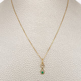 Set Cadena y Dije Veneciana + Dije Pez Esmeralda 1.1gr / 15 3/4 in / 0.4mm Oro Amarillo 18K (joya) %