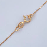 Set Cadena y Dije Veneciana + Dije Redondo Esmeralda 1.1gr / 17 3/4 in / 0.4mm Oro Amarillo 18K  (joya) %