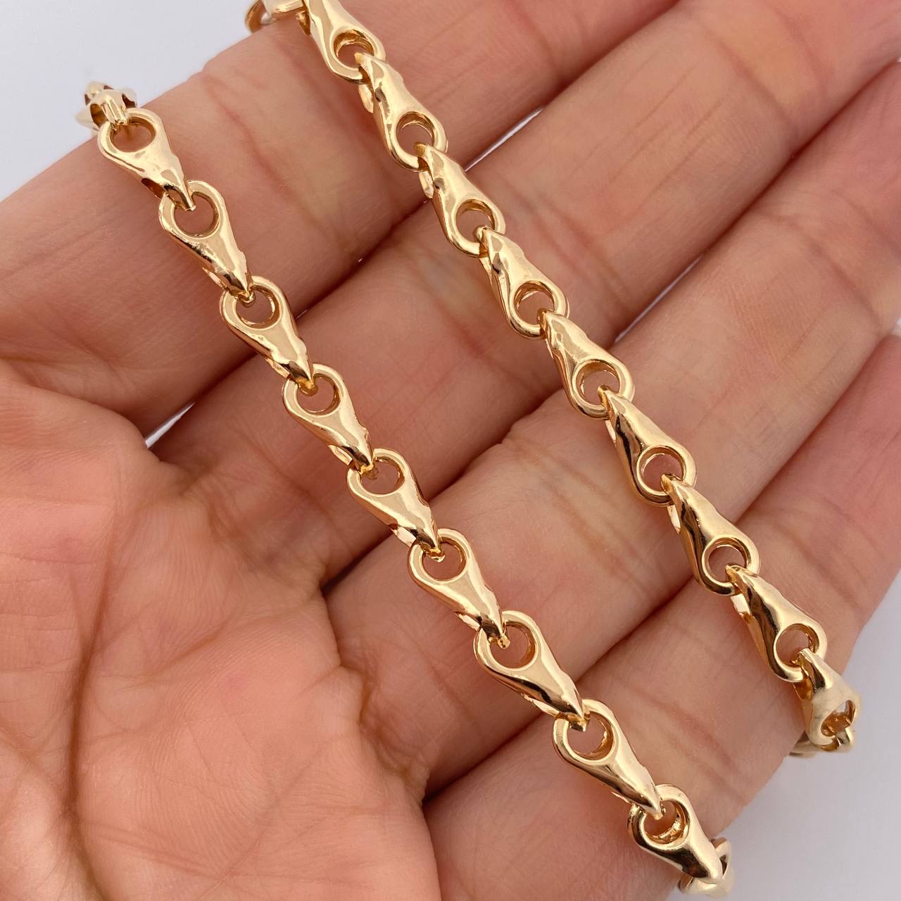 Cadena Espiga Rustica 9.4gr / 19 in / 4.35mm Oro Amarillo 18K %