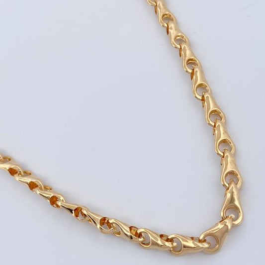 Cadena Espiga Rustica 9.4gr / 19 in / 4.35mm Oro Amarillo 18K %