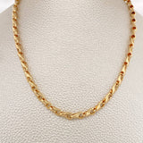 Cadena Espiga Rustica 9.4gr / 19 in / 4.35mm Oro Amarillo 18K %