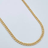 Cadena Cubana 8.3gr / 27 1/4 in / 3.25mm Oro Amarillo +1 18K %