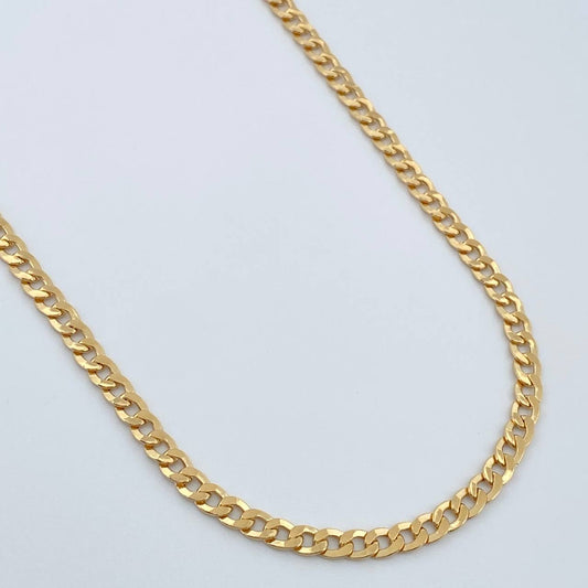 Cadena Cubana 8.25gr / 27 1/4 in / 3.2mm Oro Amarillo +1 18K %