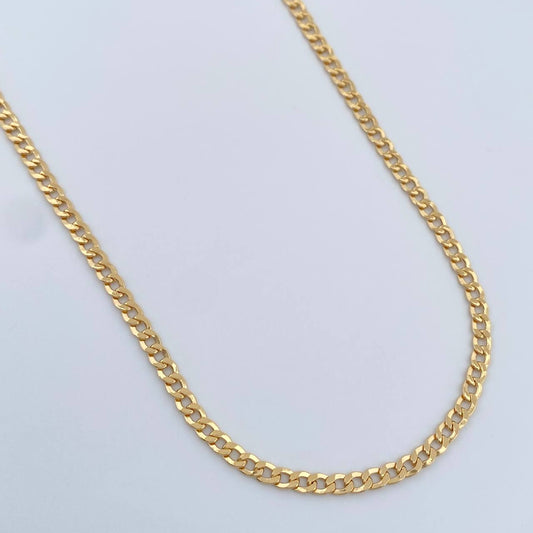 Cadena Cubana 6.1gr / 27 3/4 in / 2.75mm Oro Amarillo +1 18K %