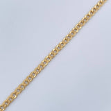 Pulso Cubano 2.8gr / 7 1/2 in / 3.17mm Oro Amarillo +1 18K %