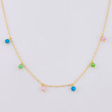 Cadena Aro Seguido Chispas Arcoiris 2.15g / 18 in / 1.3mm Oro Amarillo 18K