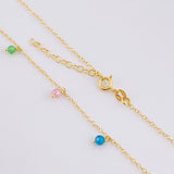 Cadena Aro Seguido Chispas Arcoiris 2.15g / 18 in / 1.3mm Oro Amarillo 18K