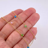 Cadena Aro Seguido Chispas Arcoiris 2.15g / 18 in / 1.3mm Oro Amarillo 18K
