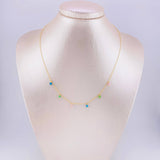 Cadena Aro Seguido Chispas Arcoiris 2.15g / 18 in / 1.3mm Oro Amarillo 18K