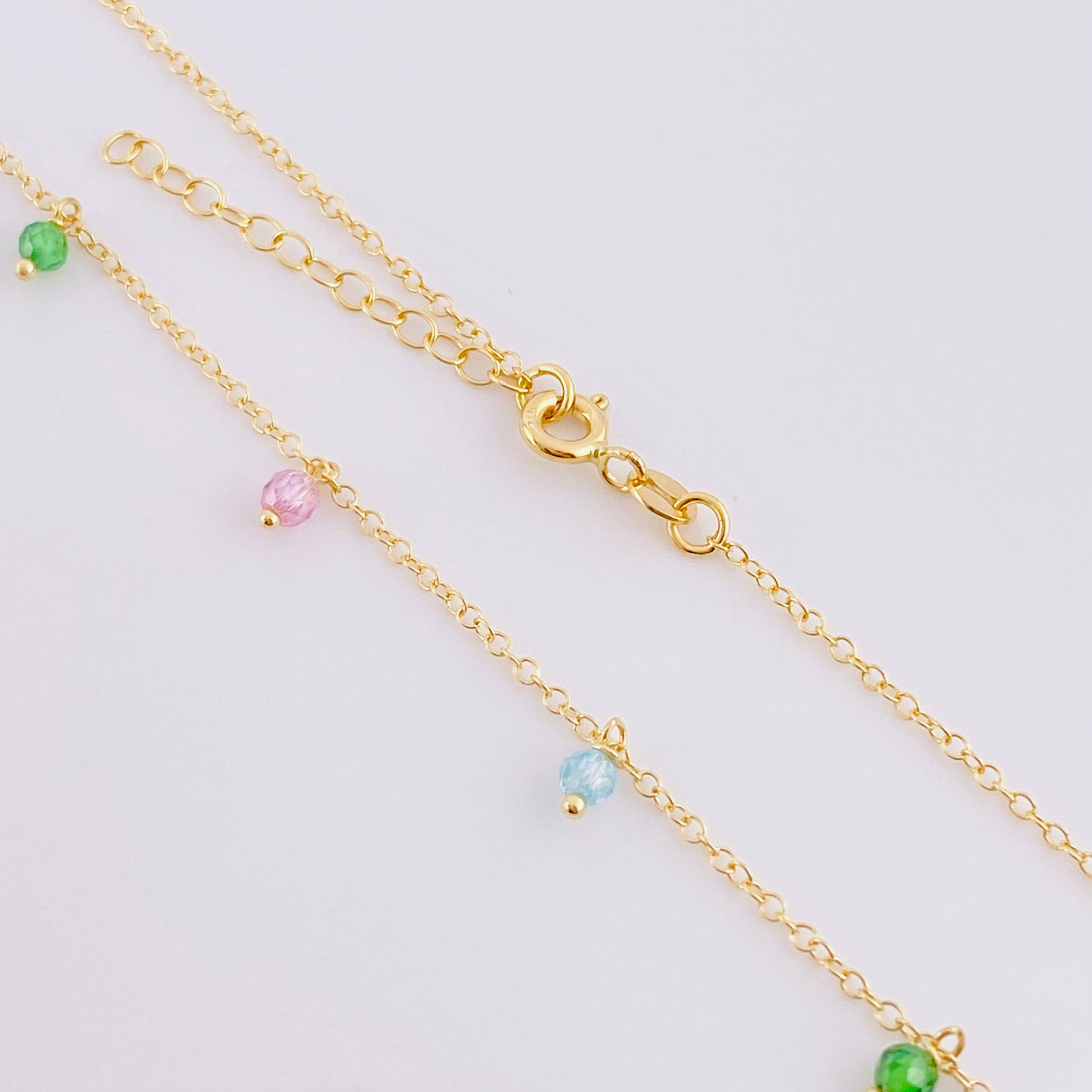 Cadena Aro Seguido Chispas Arcoiris 2.05g / 18 in / 1.3mm Oro Amarillo 18K
