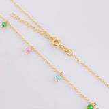 Cadena Aro Seguido Chispas Arcoiris 2.05g / 18 in / 1.3mm Oro Amarillo 18K