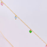 Cadena Aro Seguido Chispas Arcoiris 2.05g / 18 in / 1.3mm Oro Amarillo 18K