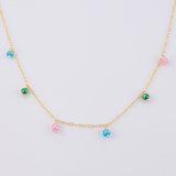 Cadena Aro Seguido Chispas Arcoiris 2.1g / 18 in / 1.3mm Oro Amarillo 18K