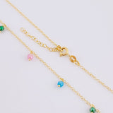 Cadena Aro Seguido Chispas Arcoiris 2.1g / 18 in / 1.3mm Oro Amarillo 18K