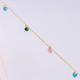 Cadena Aro Seguido Chispas Arcoiris 2.1g / 18 in / 1.3mm Oro Amarillo 18K