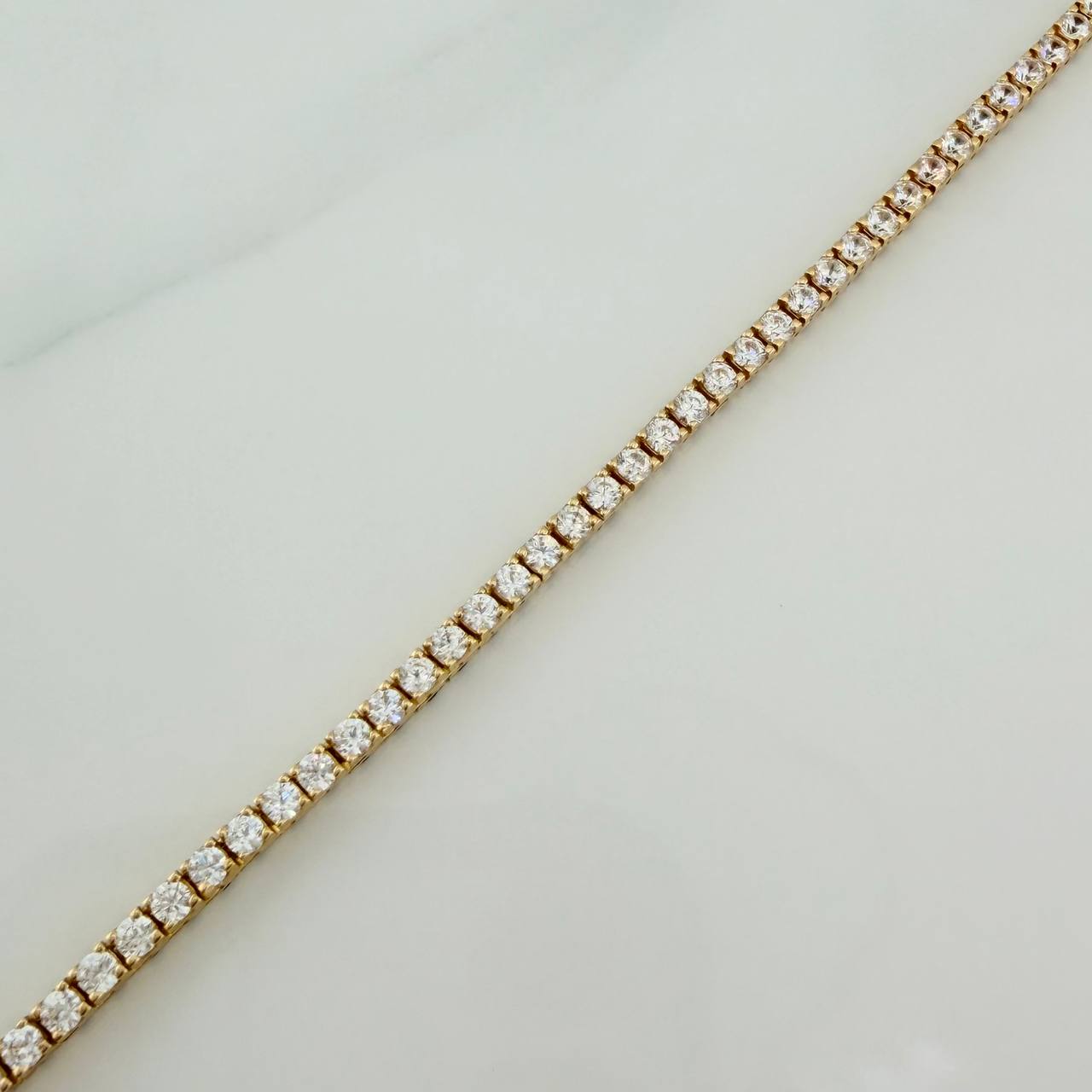 Pulso Tennis Doble Faz 7gr / 7 in / 2.53mm Oro Amarillo +4 18K &