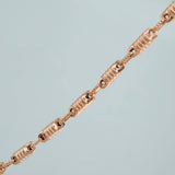 Cadena Rustica Barril 13.7gr / 24 1/2 in / 3.4mm Oro Rosa 18K %