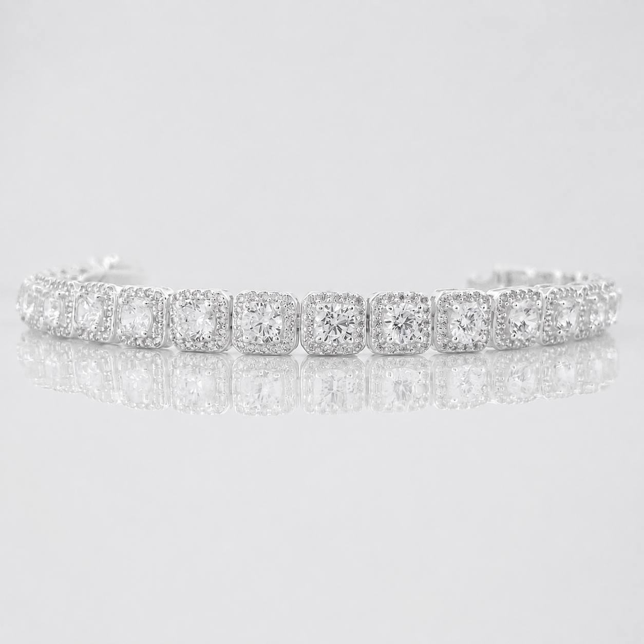 Tennis Bracelet Square 17.85g / 7 in / 6.98mm Silver 925