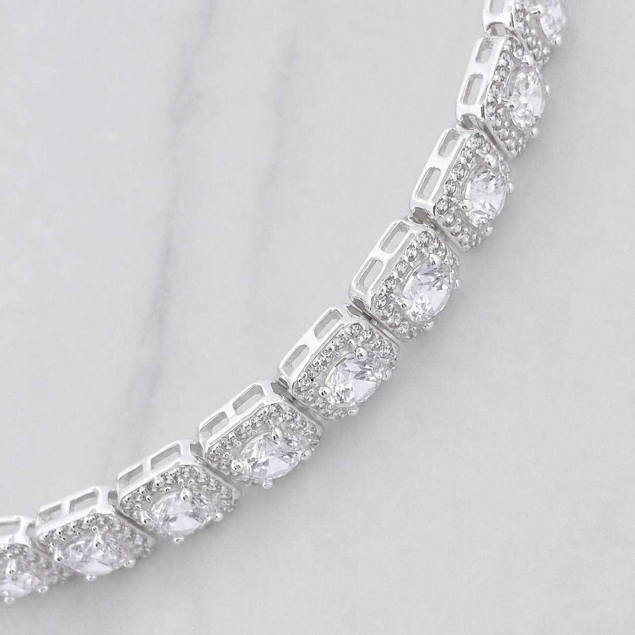 Tennis Bracelet Square 17.85g / 7 in / 6.98mm Silver 925