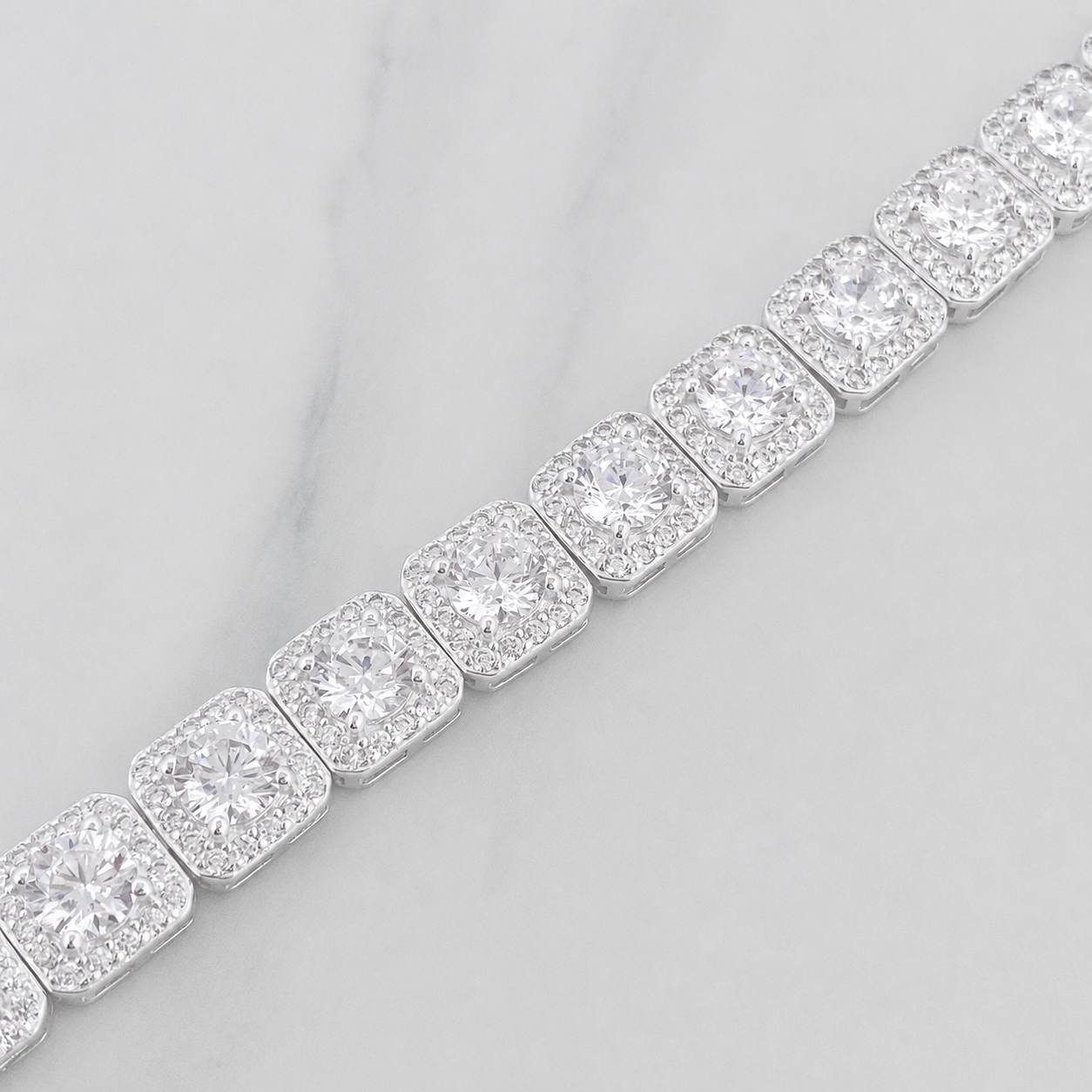 Tennis Bracelet Square 17.85g / 7 in / 6.98mm Silver 925